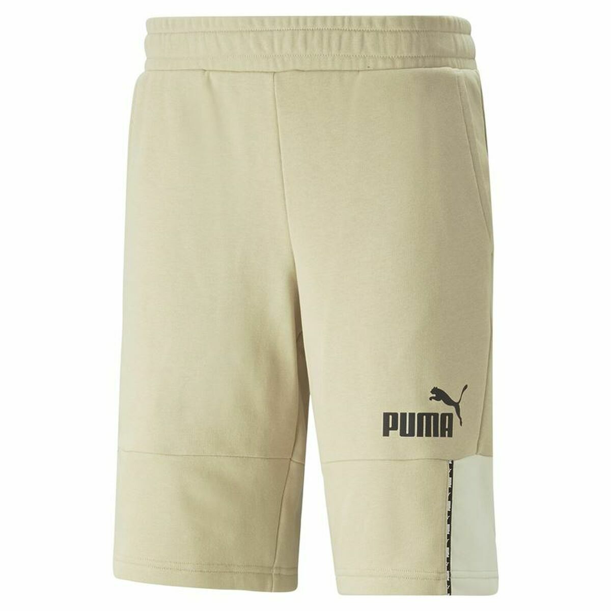 Pantaloncino Sportivo Puma  Essentials Block Tape Grigio Bianco Taglia:S