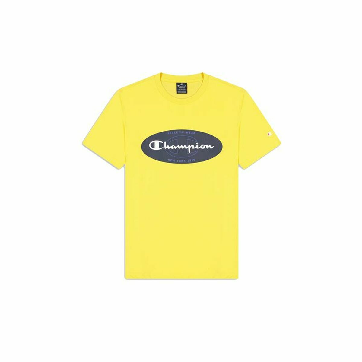 Maglia a Maniche Corte Uomo Champion Crewneck Giallo Taglia:M