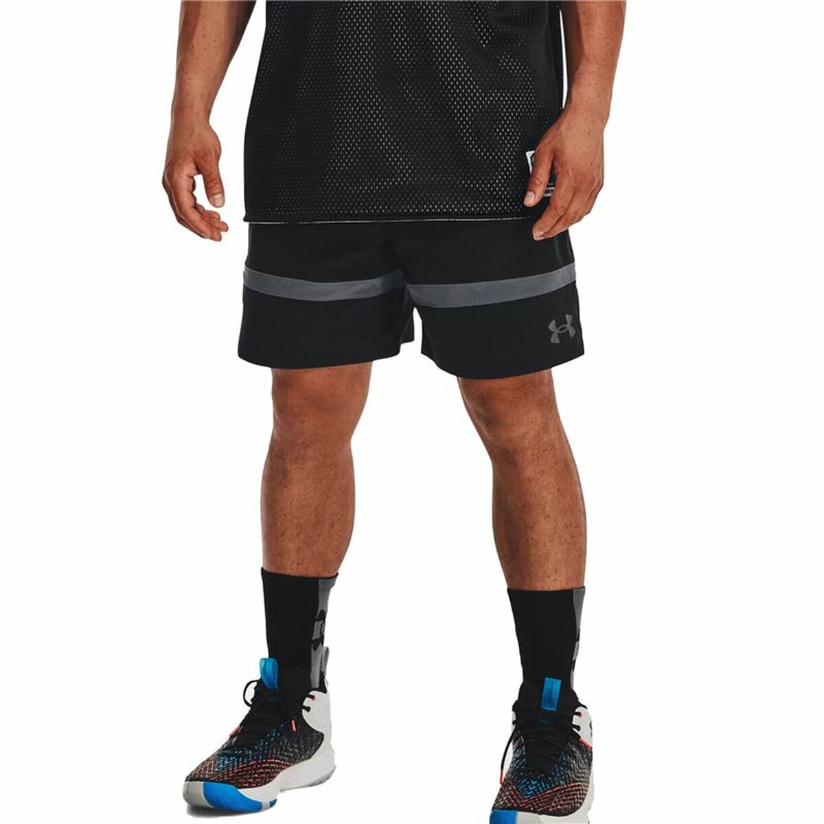 Pantaloncini da Pallacanestro da Uomo Under Armour Baseline Nero Taglia:S