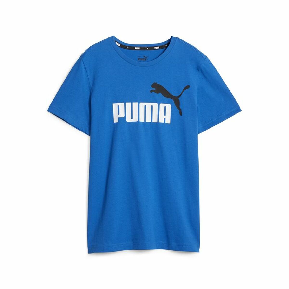 Maglia a Maniche Corte per Bambini Puma Ess+ 2 Col Logo Azzurro Taglia:15-16 Anni