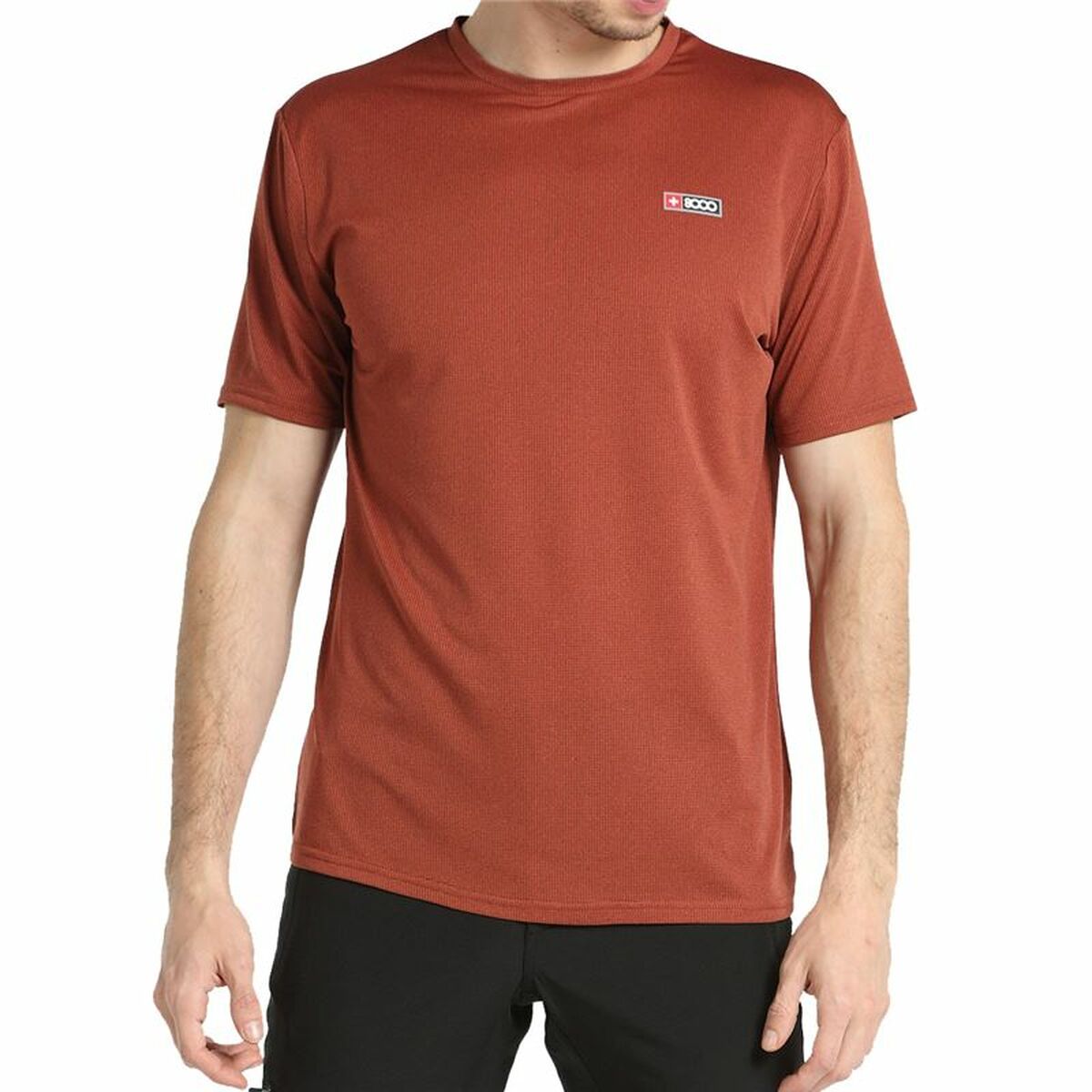 Maglia Sportiva a Maniche Corte +8000 Bernap  Marrone Taglia:L