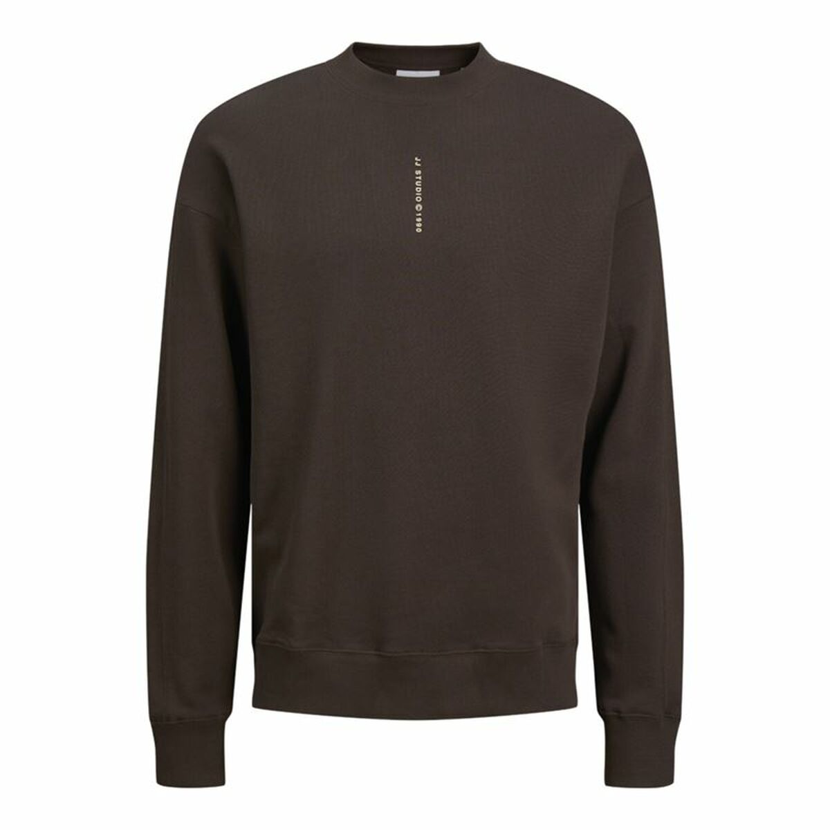 Felpa senza Cappuccio Uomo Jack & Jones Jjmicah Neck Mulch Marrone Taglia:S