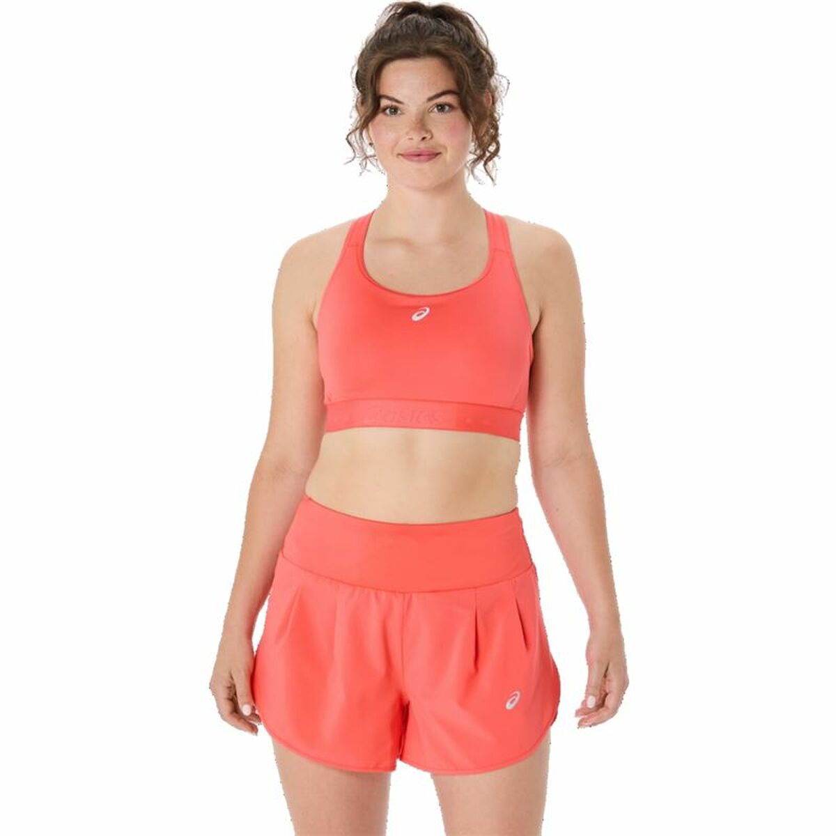 Reggiseno Sportivo Asics Road Compression Salmone Taglia:L