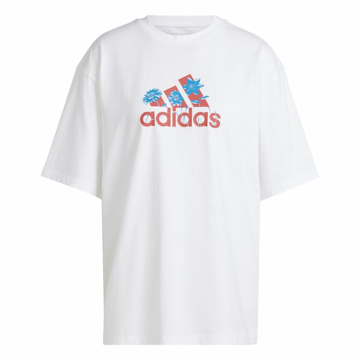 Maglia a Maniche Corte Donna Adidas Flower Badge of Sports Gt Taglia:M