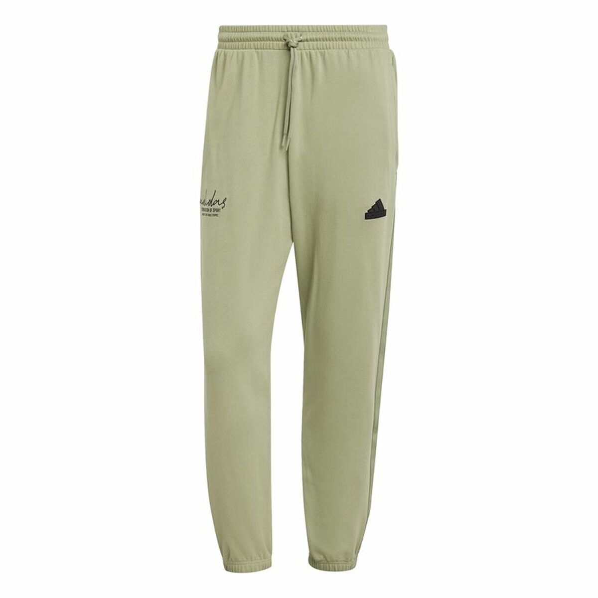 Pantalone Lungo Sportivo Adidas Brand Love French Terry Verde Uomo Taglia:S