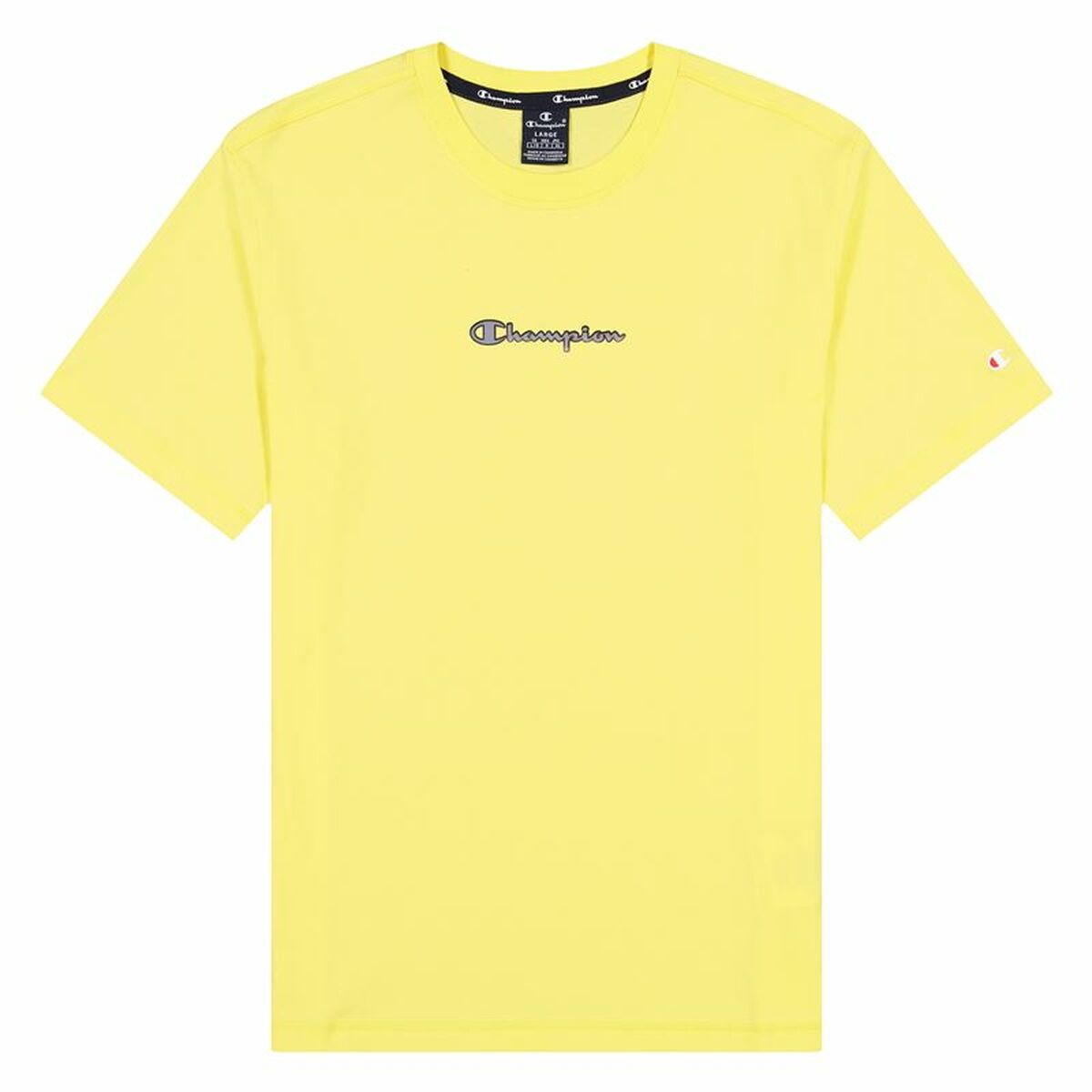 Maglia Sportiva a Maniche Corte Champion Crewneck M Giallo Taglia:S