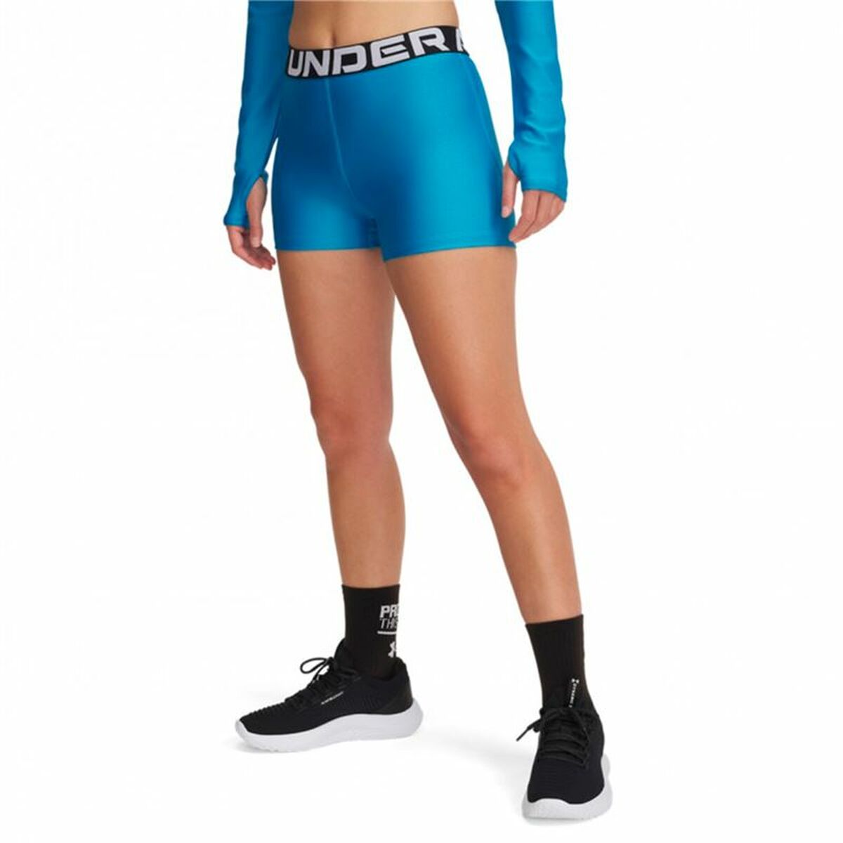 Leggings Sportivo da Donna Under Armour Hg Shorty Azzurro Indaco Taglia:M