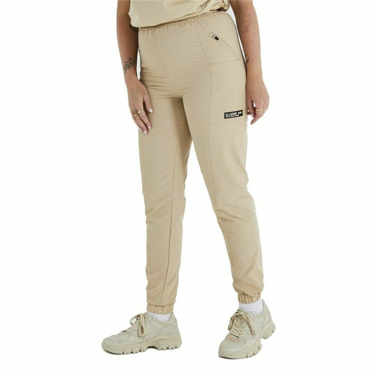 Pantalone Lungo Sportivo Ellesse Avella Beige Donna Taglia:36
