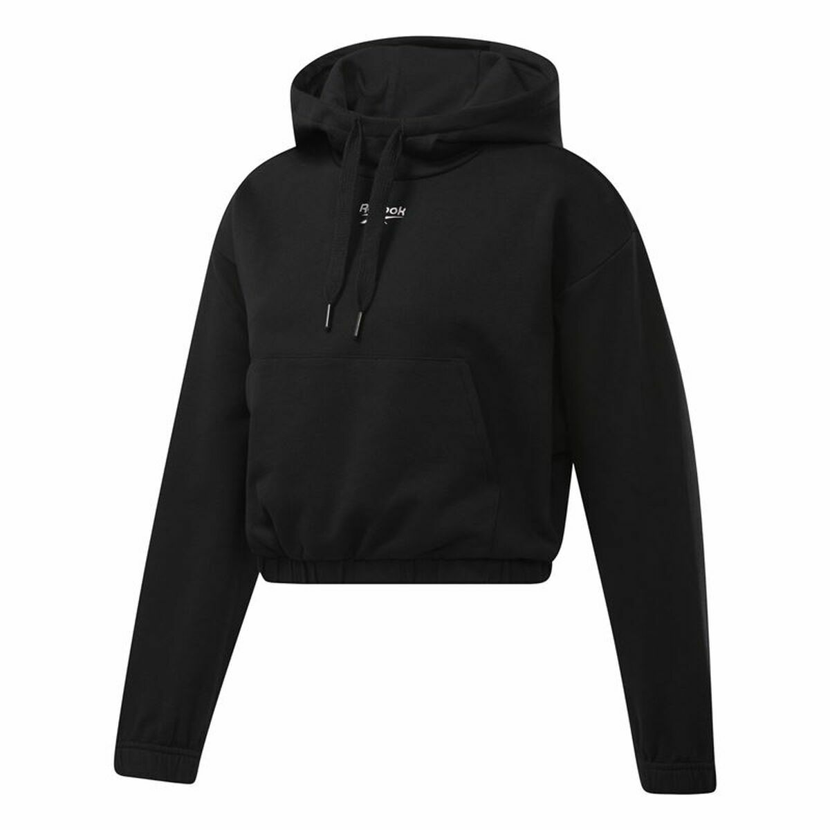 Felpa con Cappuccio Donna Reebok Sportswear Cropped Nero Taglia:M
