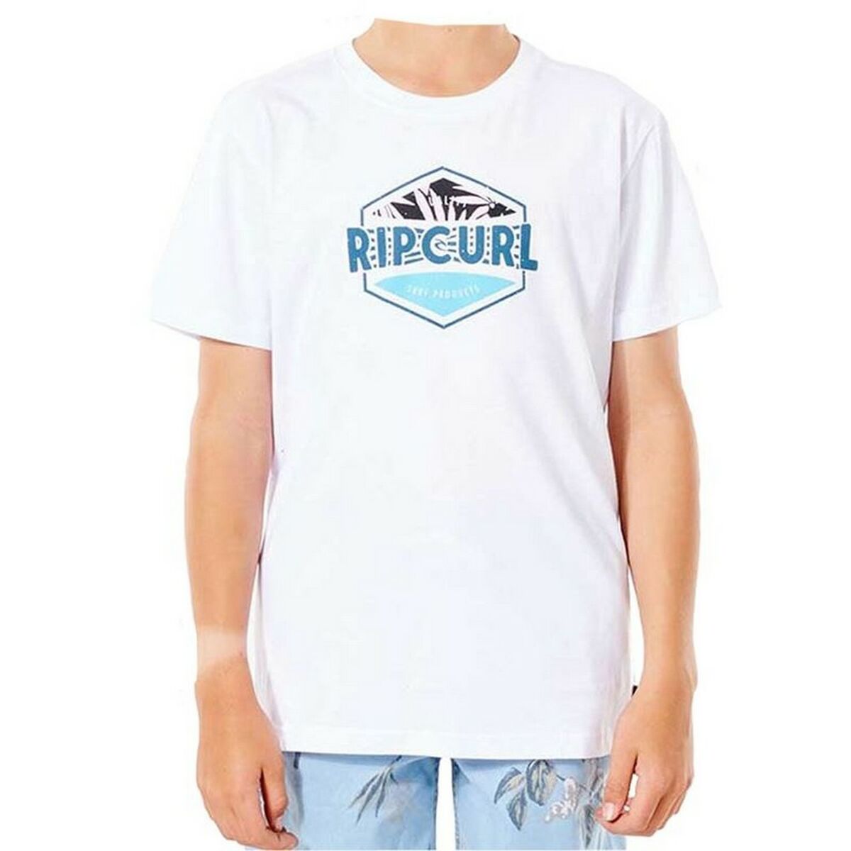 Maglia a Maniche Corte per Bambini Rip Curl Filler Tee B Bianco Taglia:8 anni