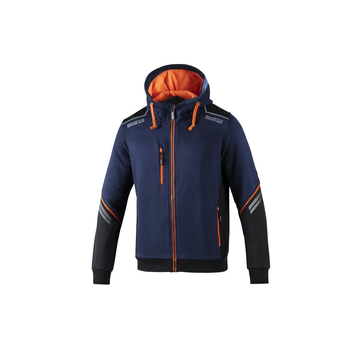 Felpa con Cappuccio Uomo Sparco S02414BMAF2M Azzurro Blu Marino