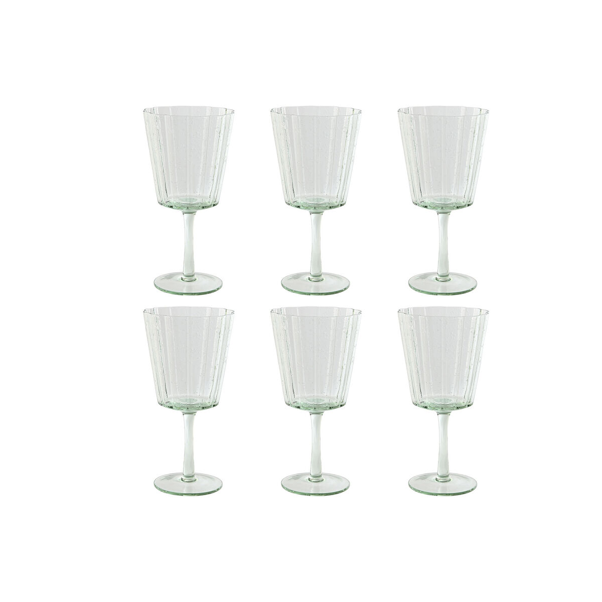 Set di Bicchieri Home ESPRIT Verde Cristallo 9 x 9 x 17,8 cm (6 Unità)