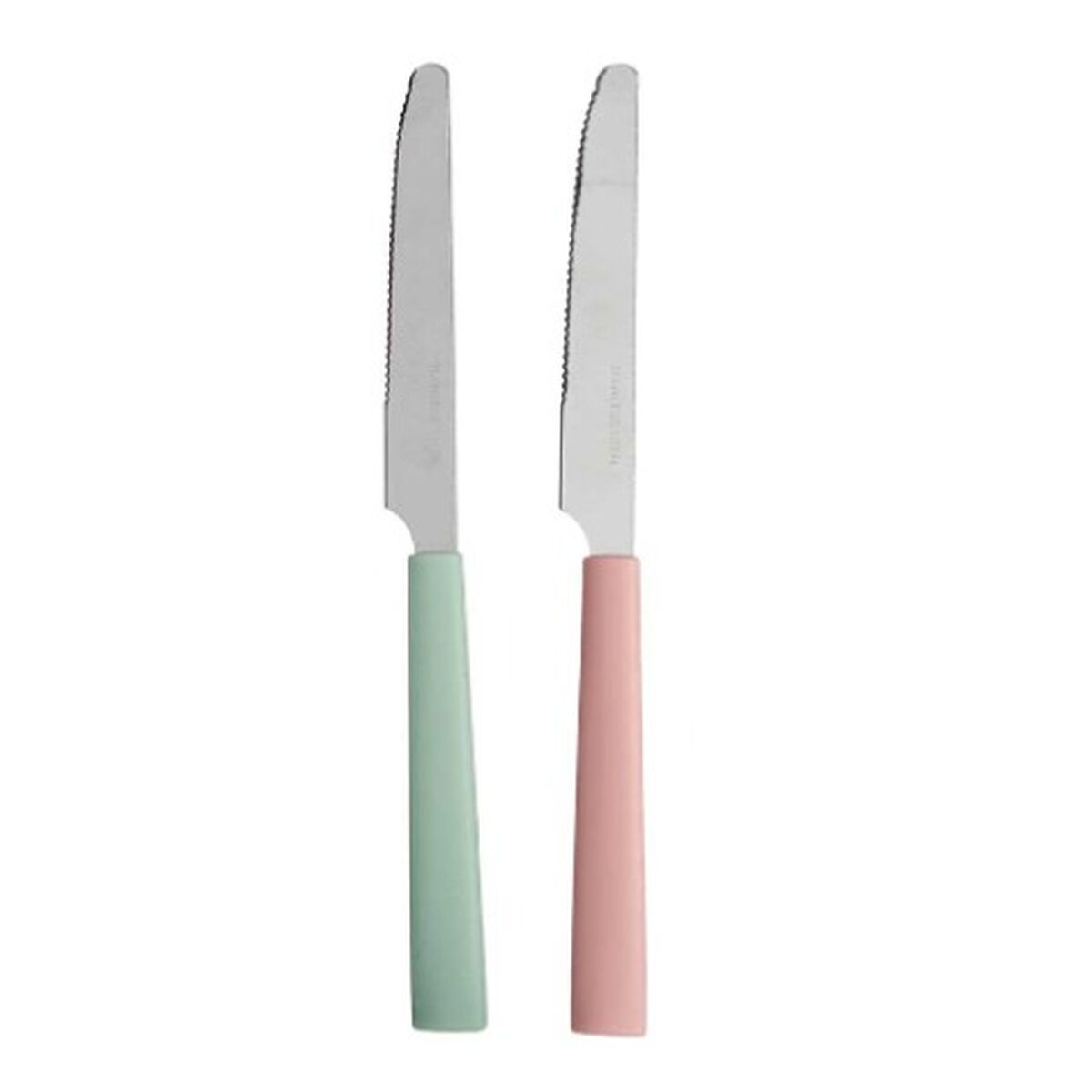 Set di Coltelli Kinvara Verde Rosa Argentato Acciaio inossidabile Plastica 9 x 28,3 x 3 cm (12 Unità) - Image 3