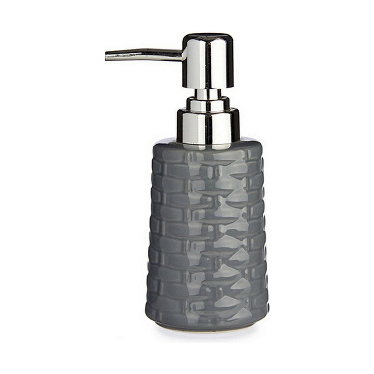 Dispenser di Sapone Berilo Grigio Argentato Ceramica 350 ml (6 Unità)