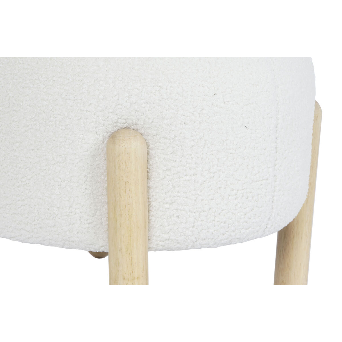 Poggiapiedi DKD Home Decor 45 x 45 x 36 cm Legno Bianco - Image 3