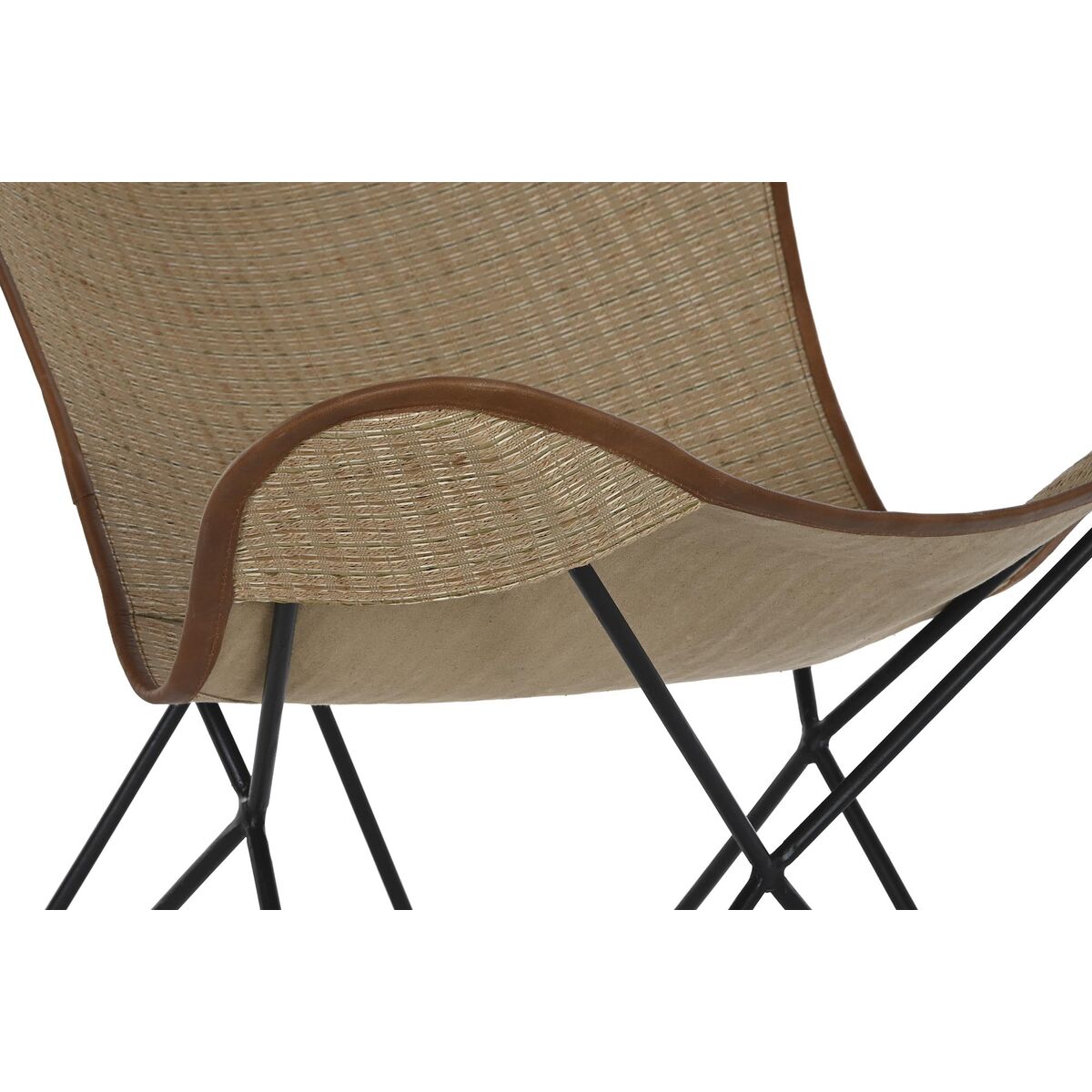 Sedia DKD Home Decor Metallo Rattan (74 x 78 x 92 cm) - Image 3