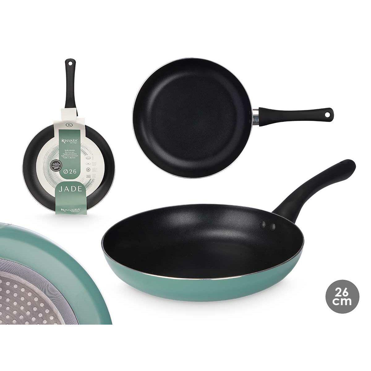 Padella antiaderente Kinvara Verde Alluminio Induzione