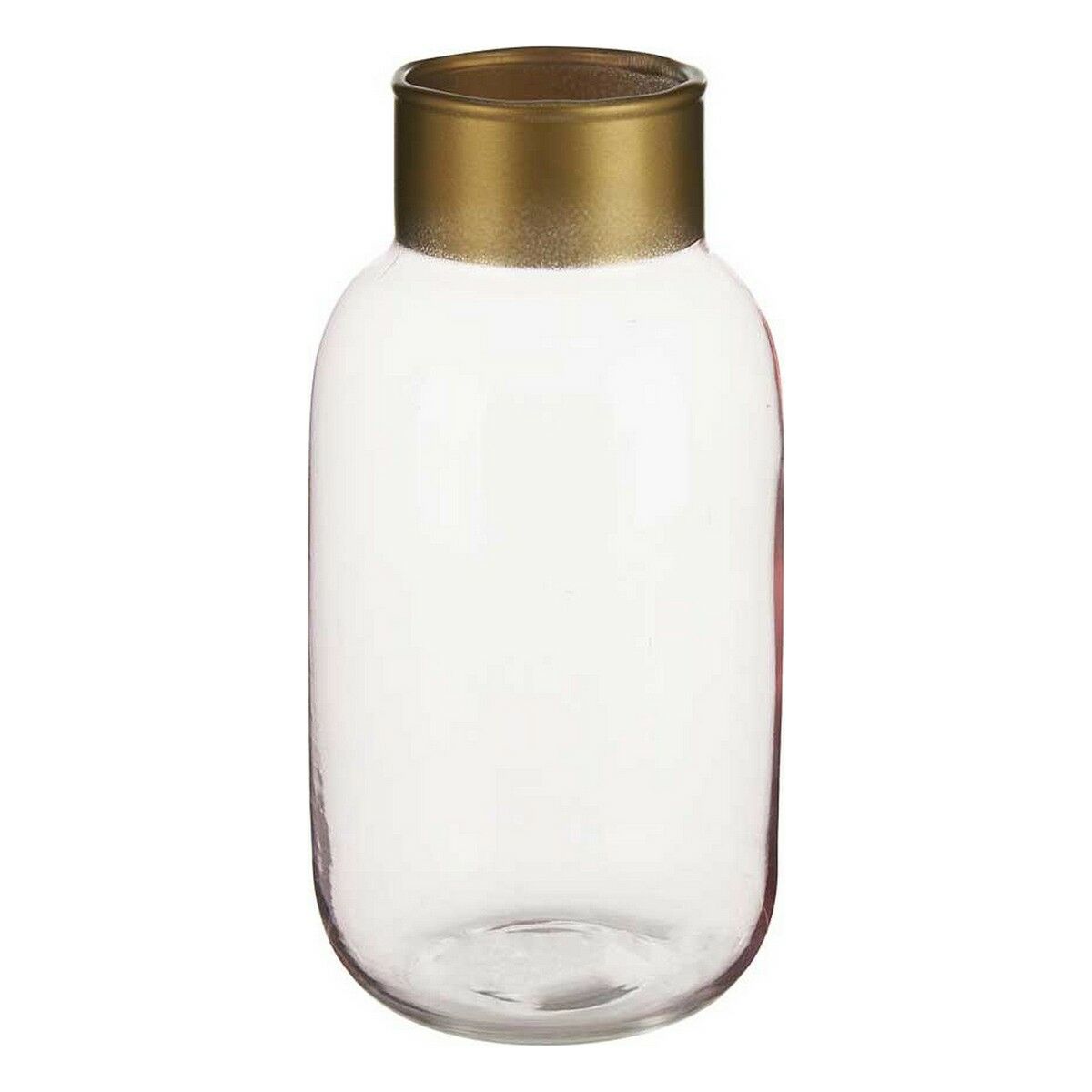 Vaso Gift Decor Rosa Dorato Vetro Liscio 11,5 x 24 x 11,5 cm