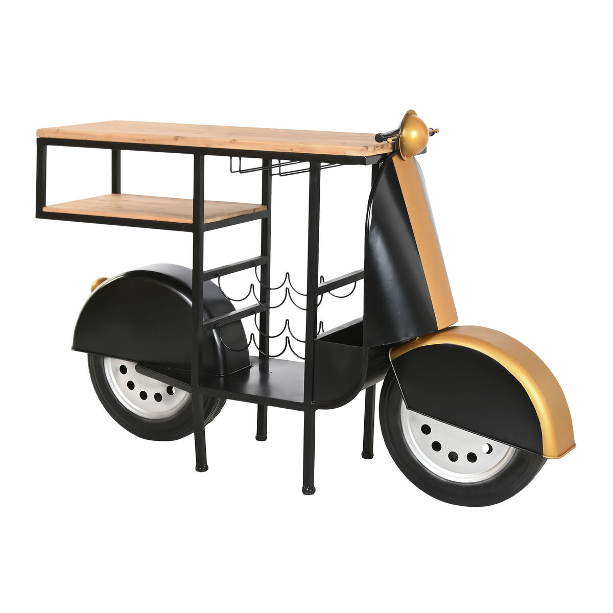 Portabottiglie Home ESPRIT Nero Dorato 134 X 36 X 92 CM