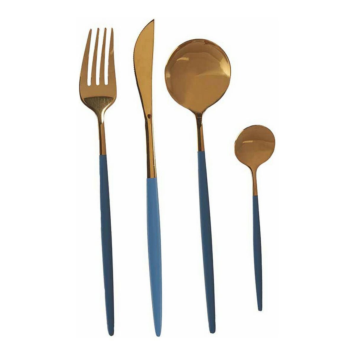 Set di Posate Kinvara Grigio Dorato Acciaio inossidabile 16 x 5 x 24,5 cm