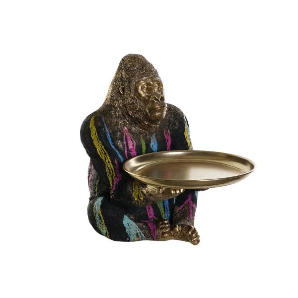 Statua Decorativa DKD Home Decor 38 x 46 x 50,5 cm Multicolore Gorilla