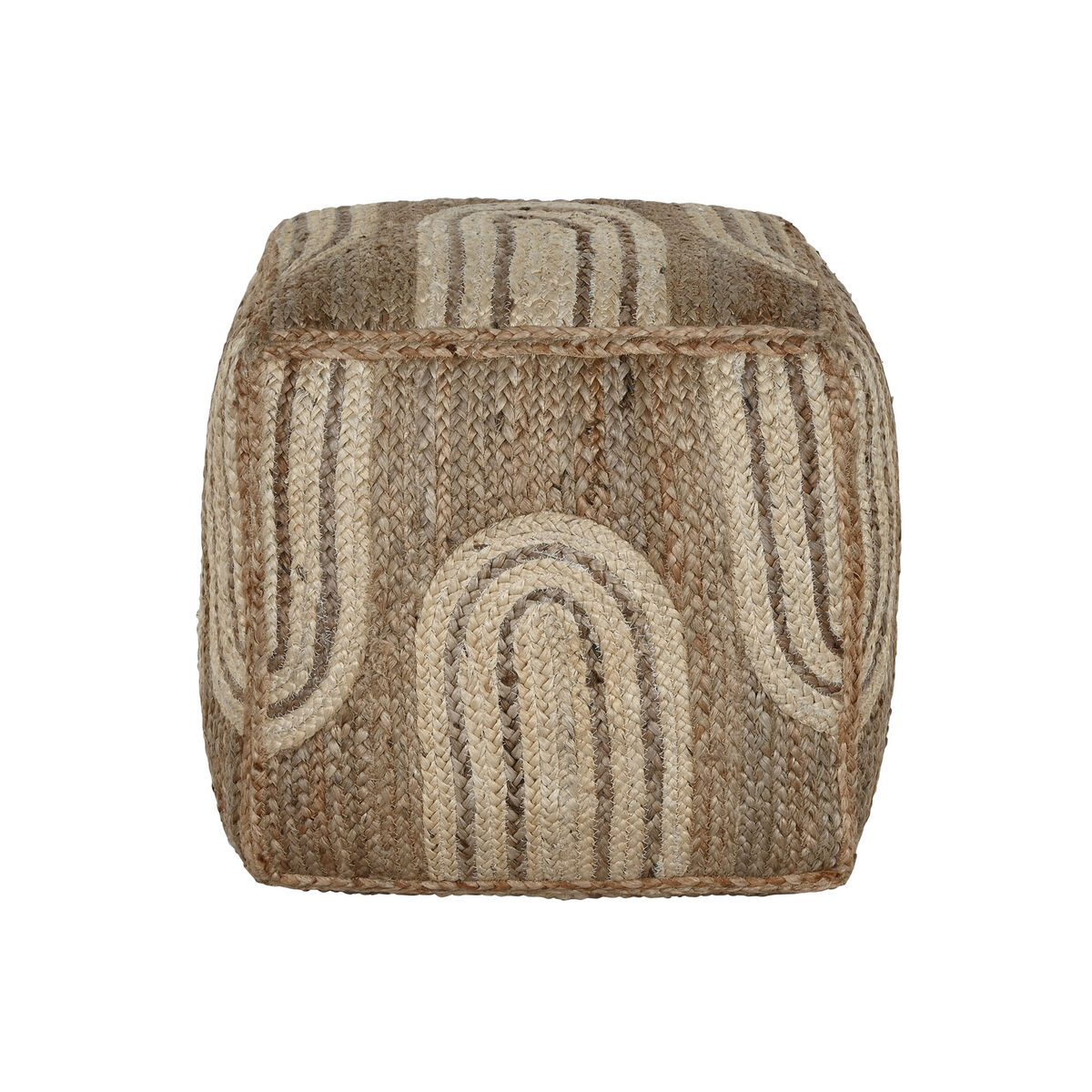 Poggiapiedi Home ESPRIT Beige Naturale 45 x 45 x 45 cm - Image 3