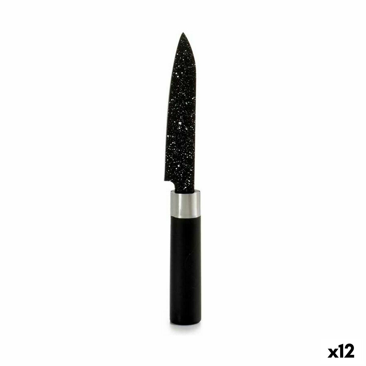 Coltello Spelucchino Kinvara Nero Acciaio inossidabile Plastica 2,5 x 20,5 x 1,7 cm 20,5 x 1,7 x 2,5 cm Marmo (12 Unità)