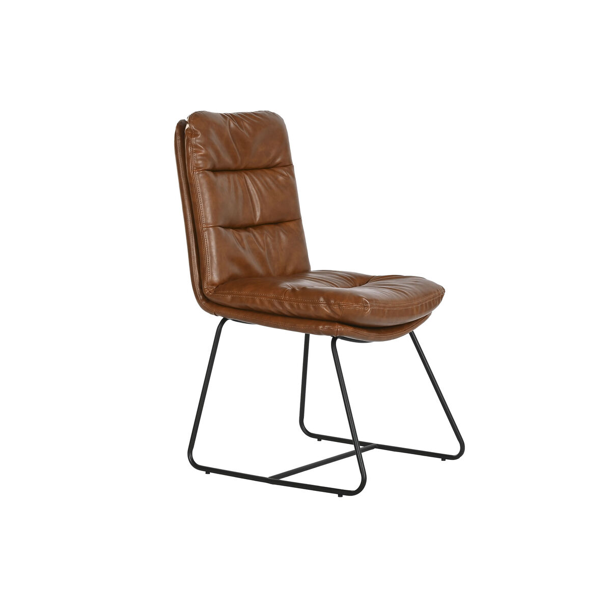 Sedia da Sala da Pranzo Home ESPRIT Ecopelle Metallo 71 x 49 x 90 cm