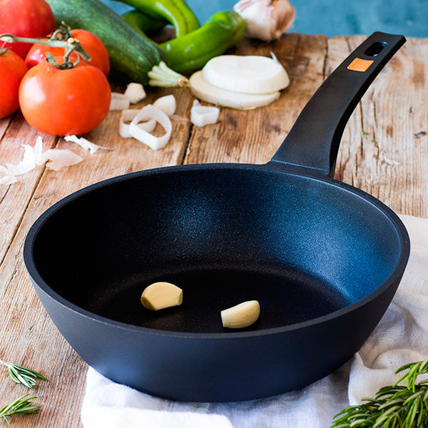 Saltare la padella BRA A271124 Ø 24 cm Nero Alluminio (1 Unità)