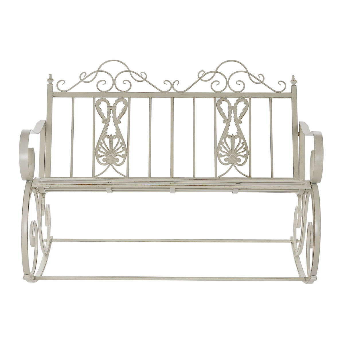 Sedia a Dondolo DKD Home Decor Metallo Alluminio Bianco (118 x 90 x 92 cm) - Image 6