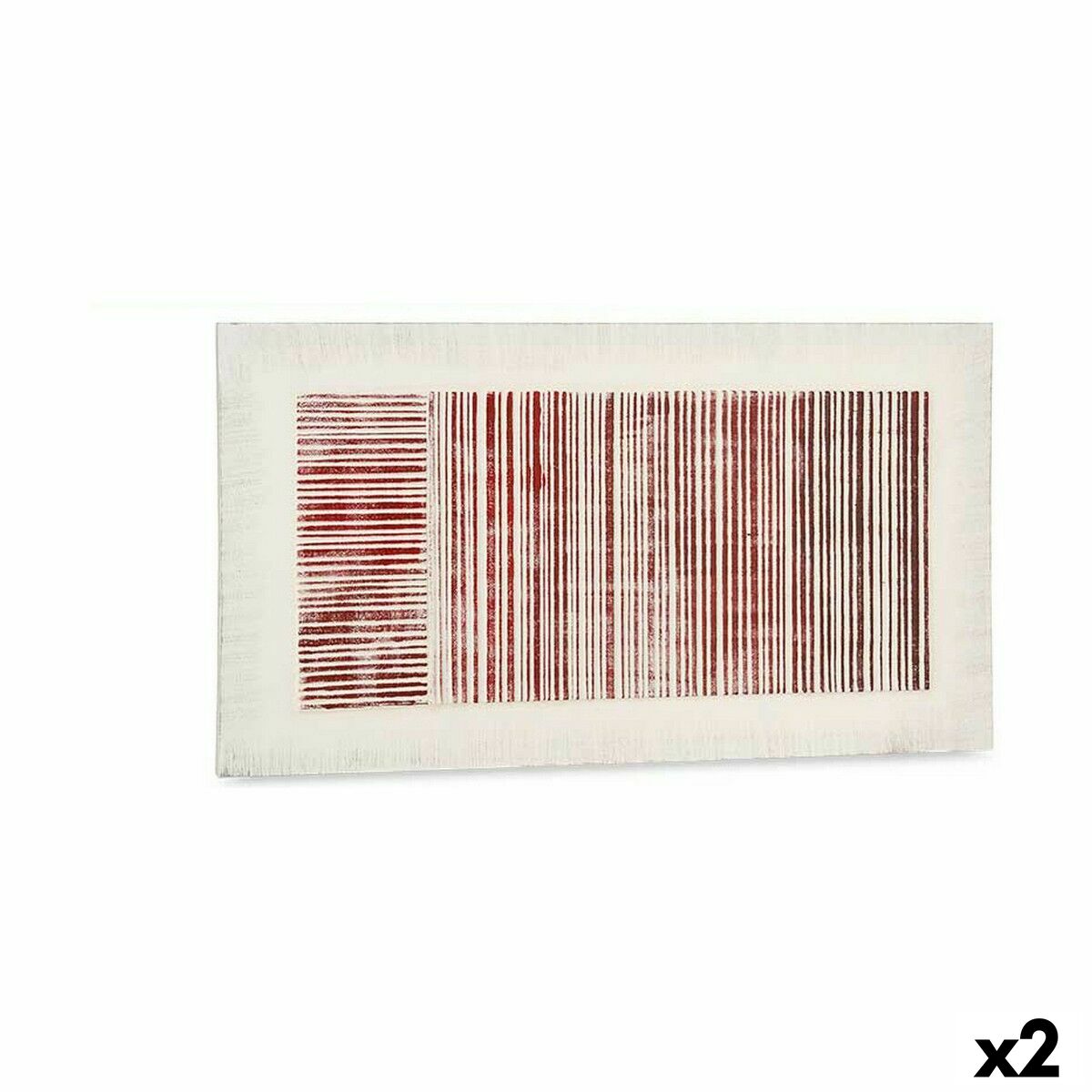 Tela Gift Decor Bianco Rosa Righe Con rilievo 110 x 60 x 2,5 cm (2 Unità)