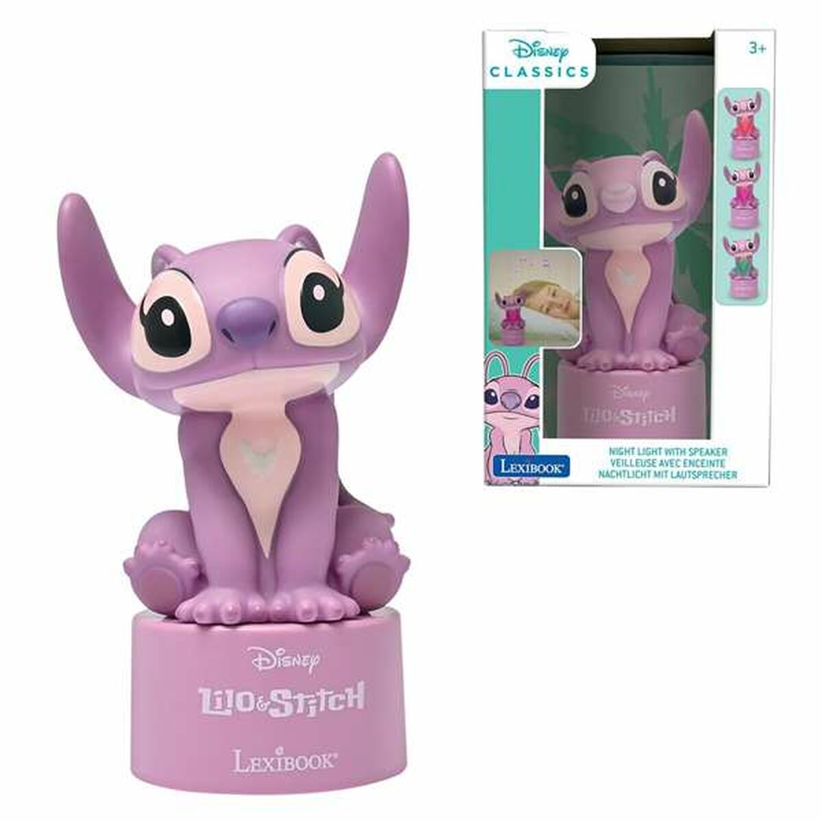 Lampada LED da Tavolo con Funzione Notte Stitch Angel Plastica