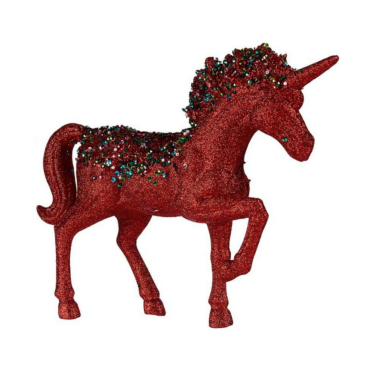 Statua Decorativa Krist+ Azzurro Rosso Unicorno 9,5 x 31 x 40 cm