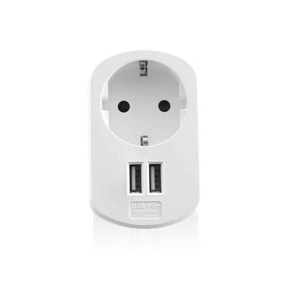 Presa Parete con 2 Porte USB Ewent EW1211 3,1 A