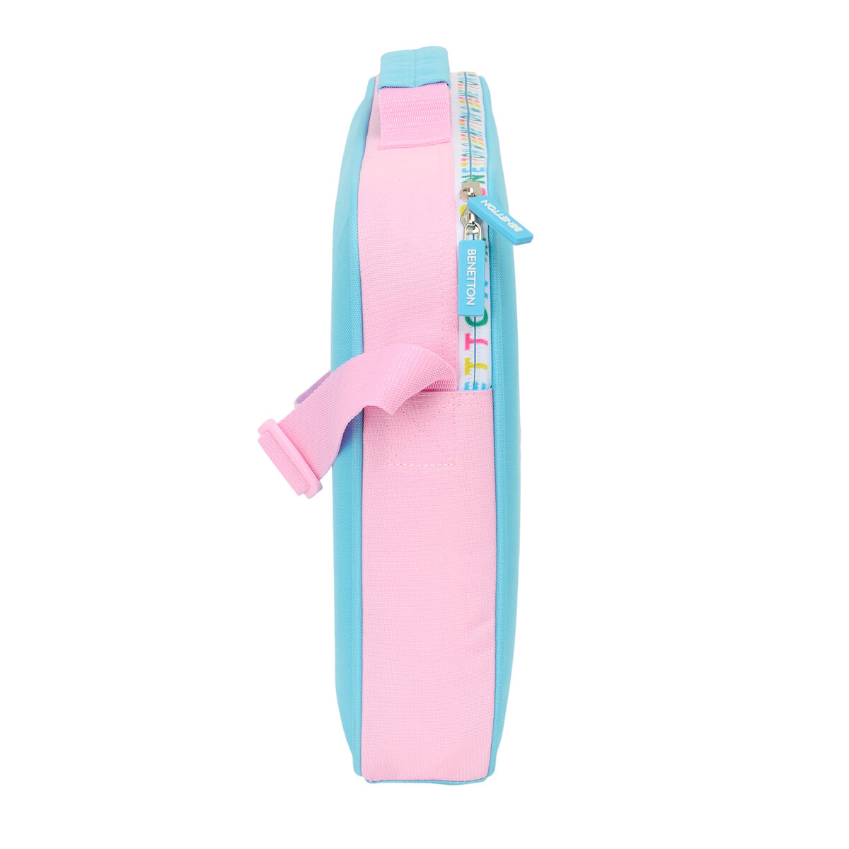Borsa per la scuola Benetton Unique Rosa Turchese 38 x 28 x 6 cm - Image 3
