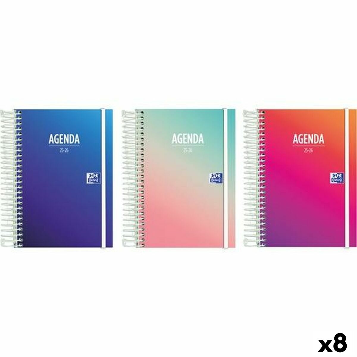 Agenda Oxford 1/8 12 x 18 cm 2025-2026 (8 Unità)