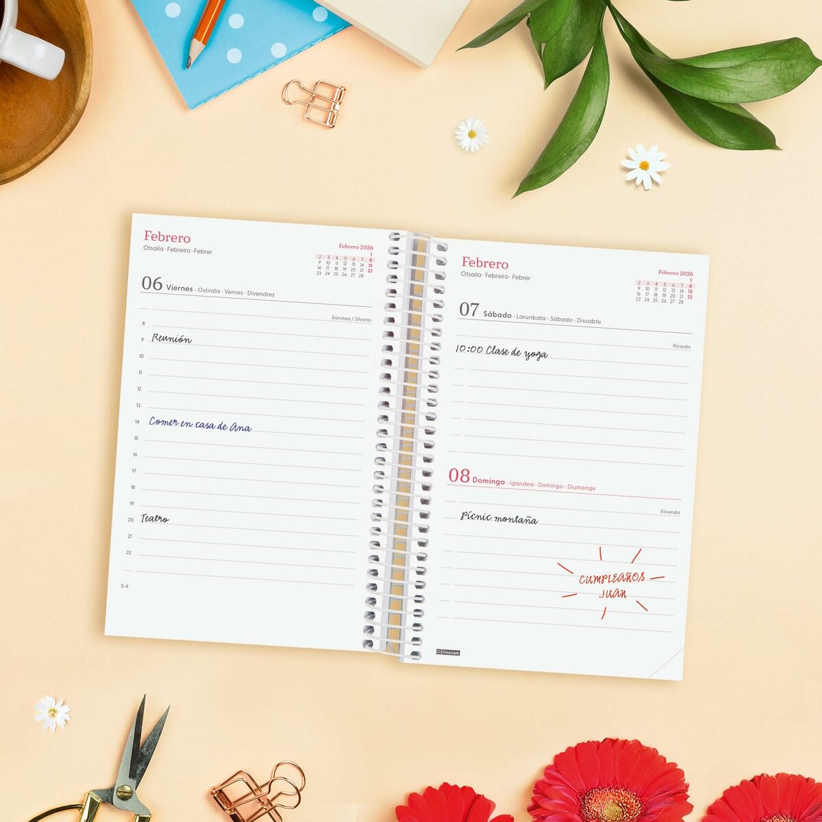 Agenda Finocam DESIGN COLLECTION Ahora 11,7 x 18,1 cm 2026 - Image 3