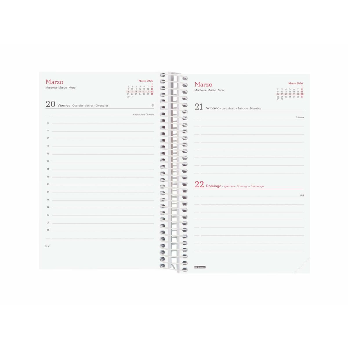 Agenda Finocam DESIGN COLLECTION Ahora 11,7 x 18,1 cm 2026 - Image 4