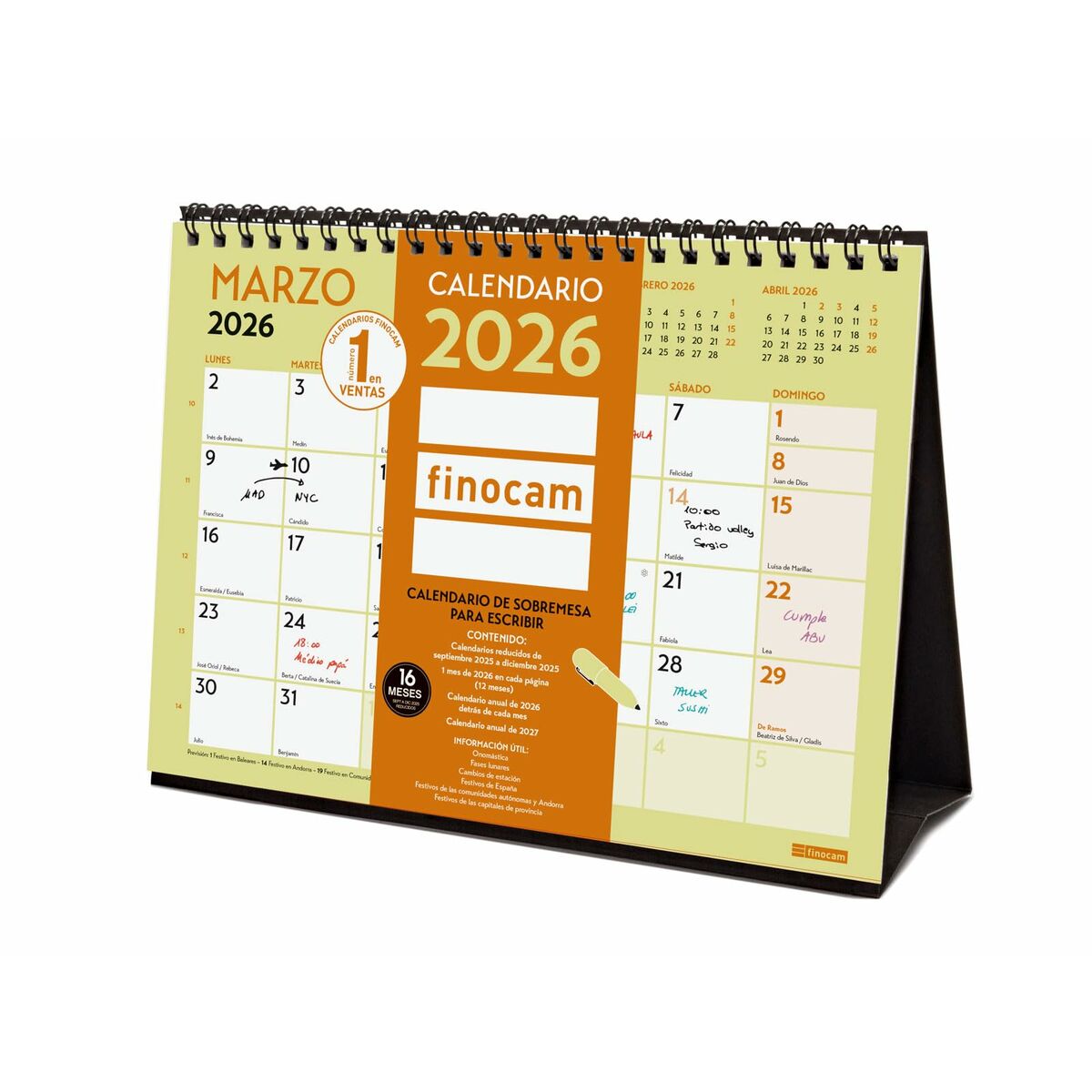 Calendario da Tavolo Finocam Multicolore Carta 21 x 15 cm