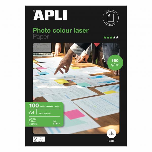 Carta Fotografica Lucida Apli 11817 100 fogli Double-face