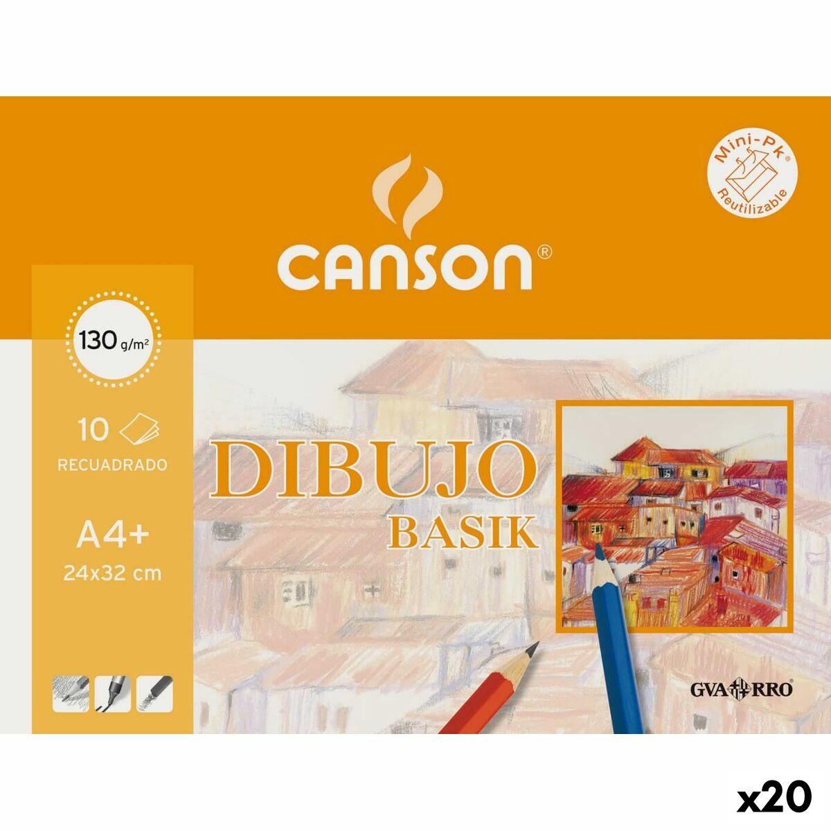 Blocco da disegno Canson 10 Fogli A4 (20 Unità)