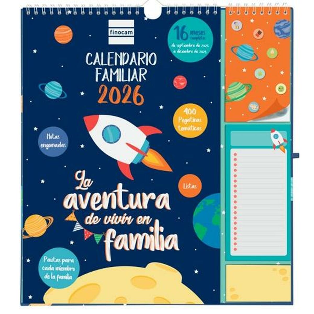 Calendario da parete Finocam Multicolore Carta 2025-2026 30 x 21 cm 21,5 x 32,5 cm
