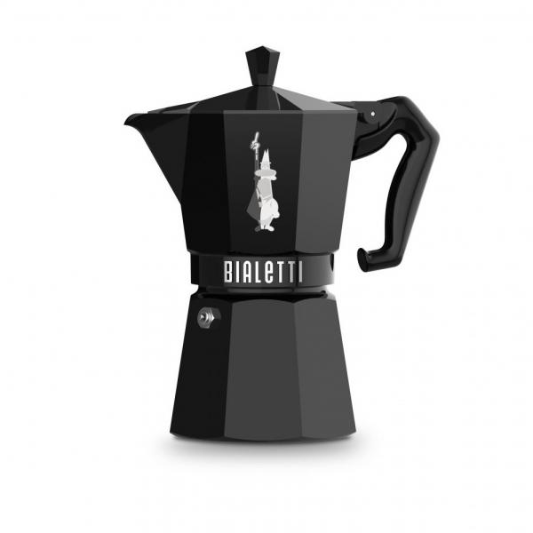 Caffettiera Italiana Bialetti MOKA EXCLUSIVE Nero Alluminio 6 Tazze