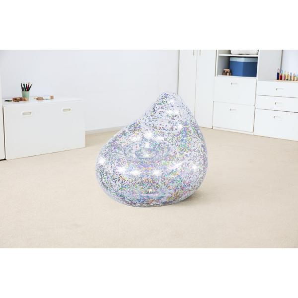Bestway Poltrona Gonfiabile Glitterata 72x72x64 cm +3 Anni Interno e Giardino 75105 - Image 3
