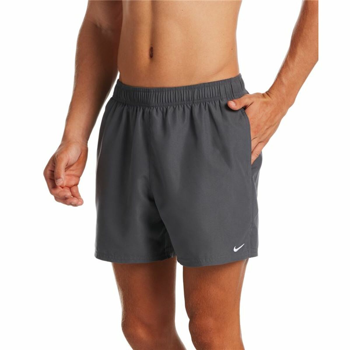 Costume da Bagno Uomo Nike 5" Volley Short Grigio Taglia:M