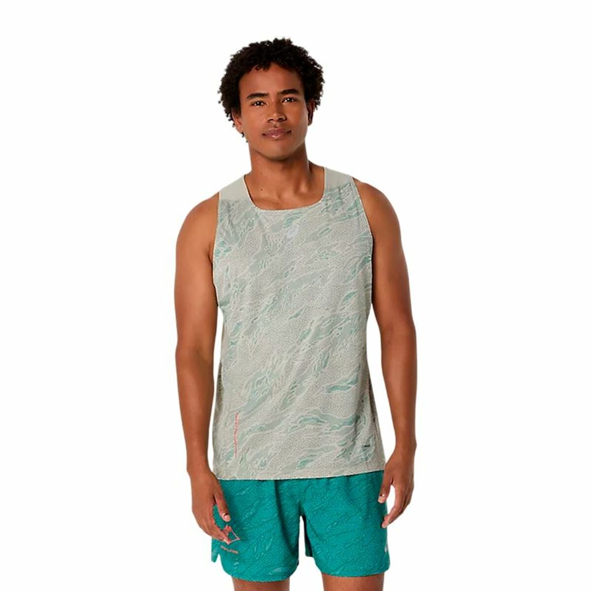 Canotta Uomo Asics Fujitrail Singlet Grigio Grigio chiaro Taglia:S