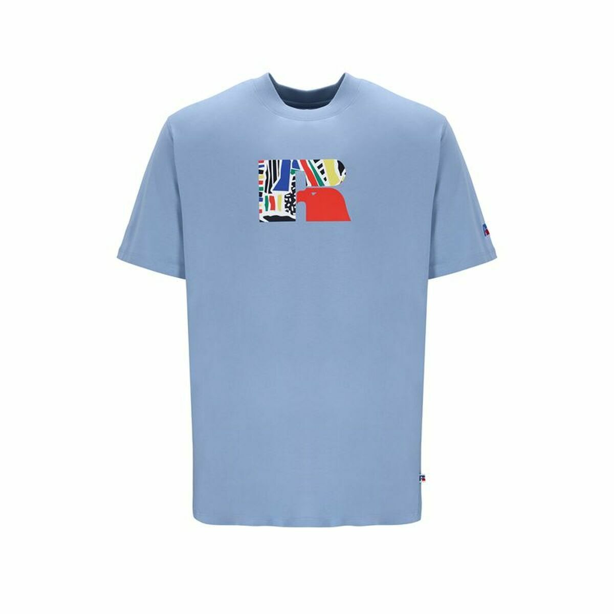 Maglia a Maniche Corte Uomo Russell Athletic Emt E36211 Azzurro Indaco Taglia:M
