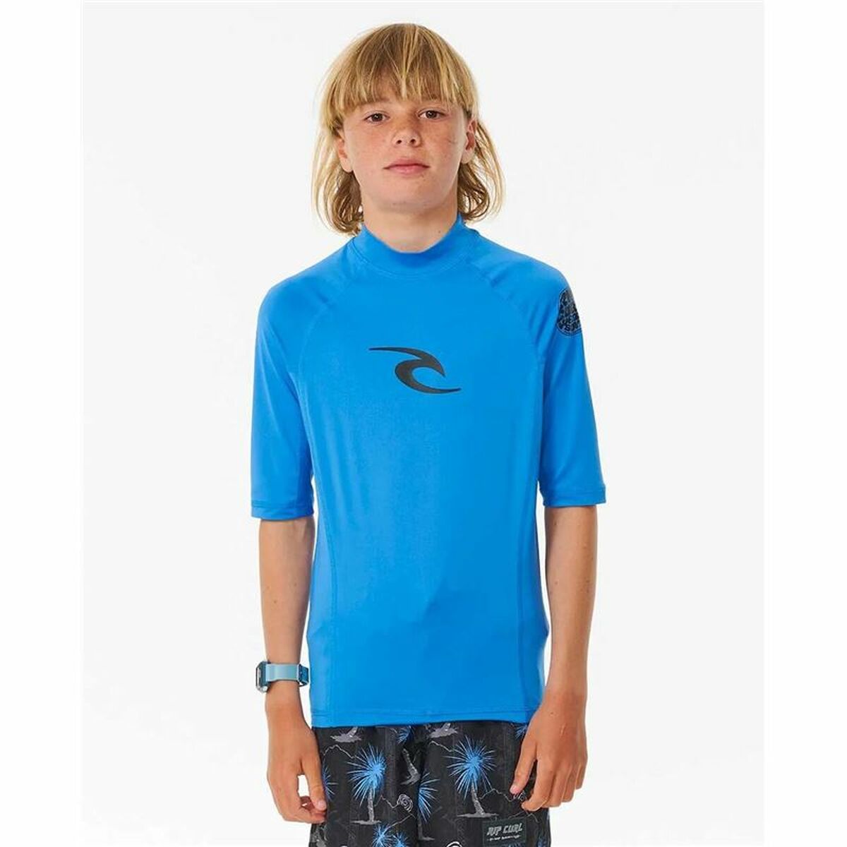 Maglia a Maniche Corte Uomo Rip Curl Wave pf Blu cielo Taglia:16 Anni