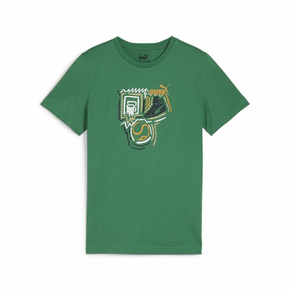 Maglia a Maniche Corte per Bambini Puma Graphic Taglia:9-10 Anni