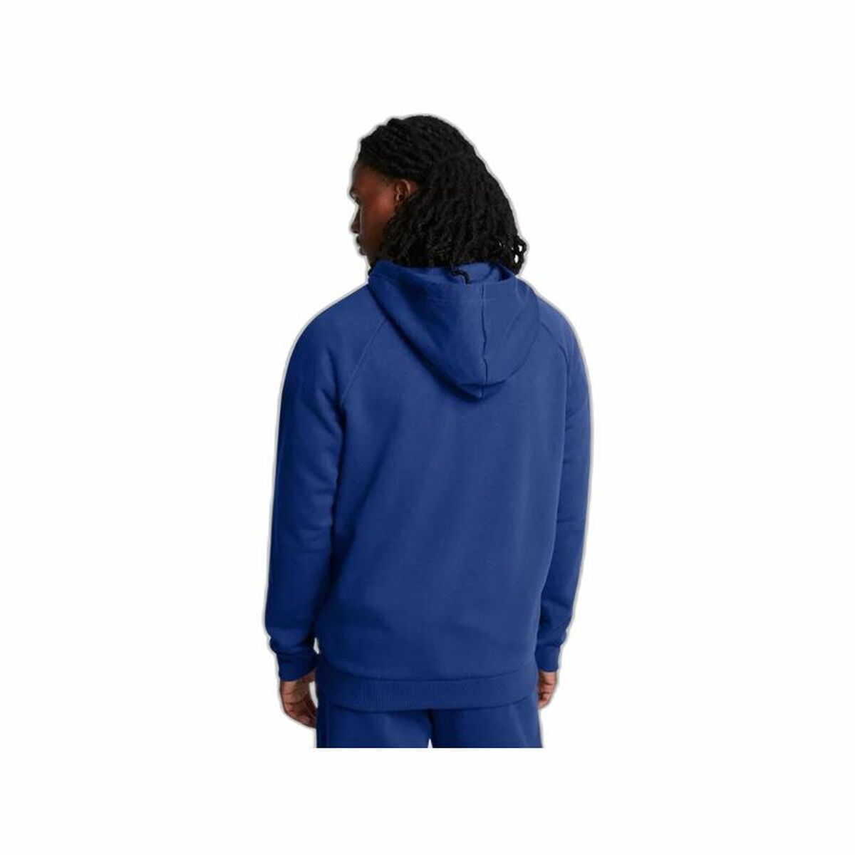 Felpa con Cappuccio Uomo Under Armour Rival Fleece Fz Azzurro Taglia:L - Image 4